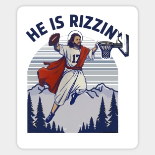 Funny Josh Allen T-Shirt He is Rizzin' Buffalo Bills M5151 Magnet